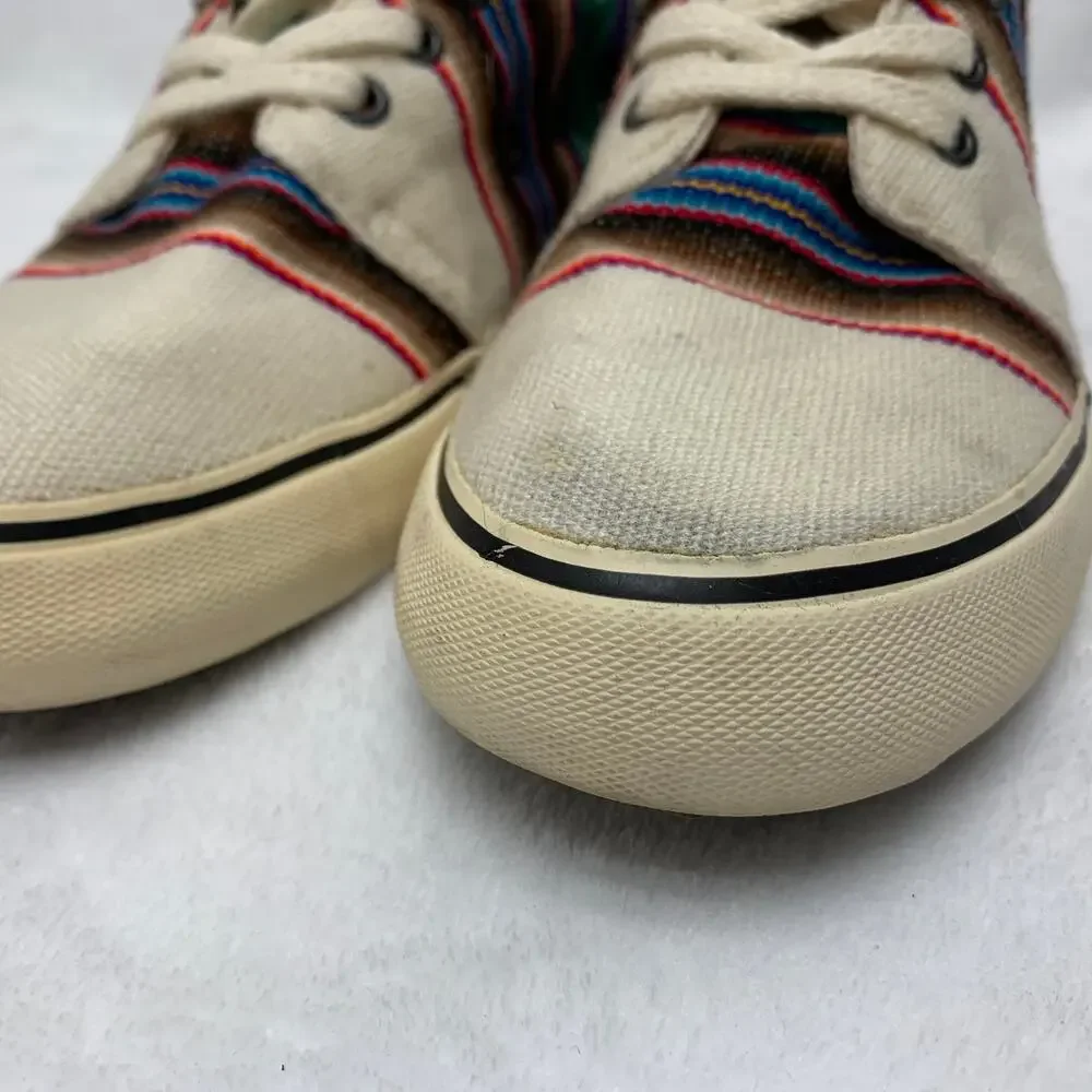 Mipacha Womens Size 7.5 Embroidered Natural Sneakers Antro Tribal Mexican Style